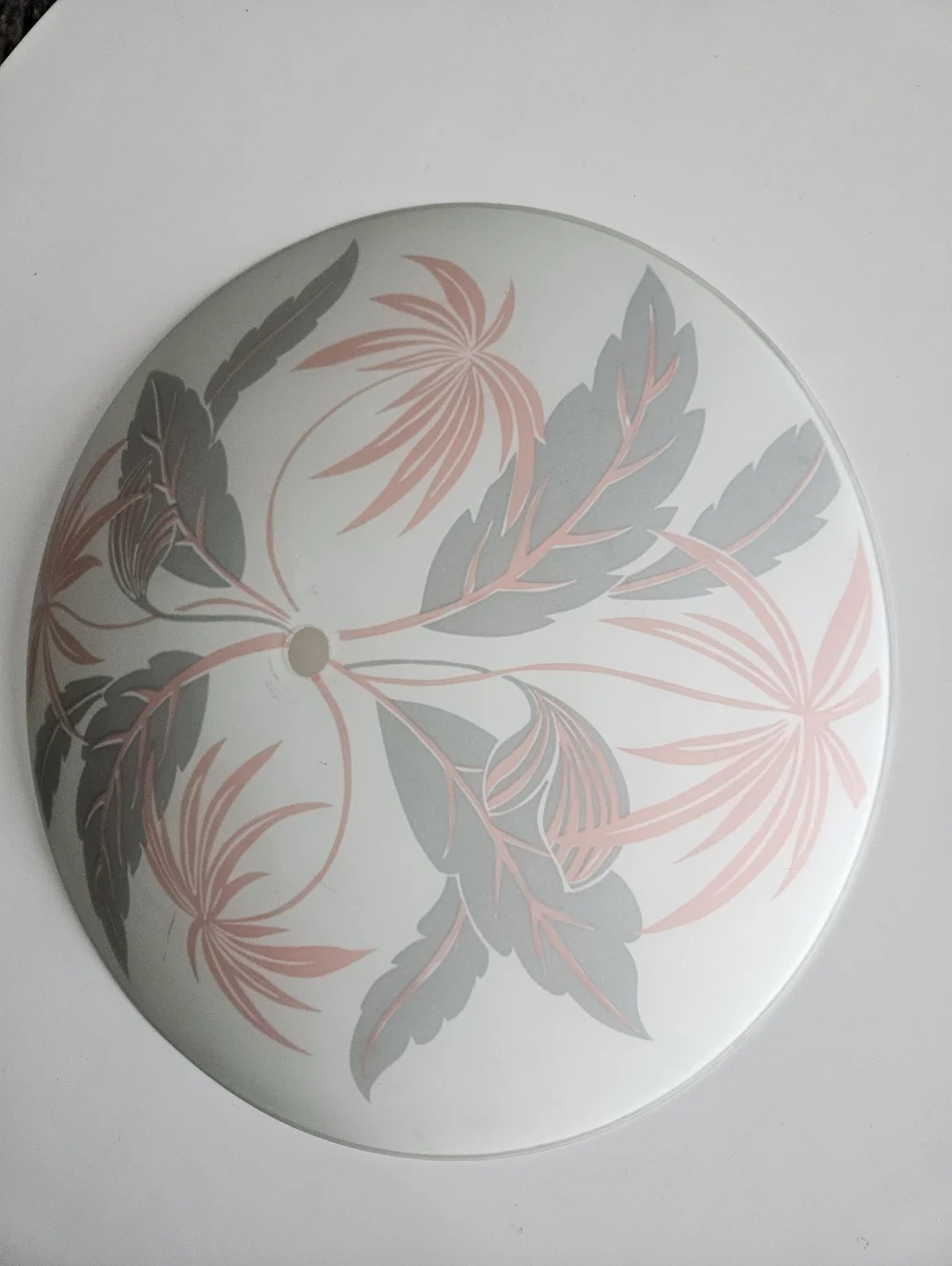 Vintage Mid Century Modern Palm Leaf/Palm Tree Ceiling Flush Mount Light Shade